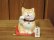 画像1: まる工房　陶猫　吉兆招き猫　茶トラ (1)