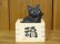 画像1: まる工房　陶猫　「福増」黒（目開き） (1)