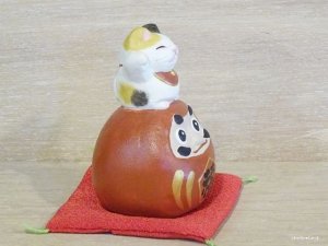画像3: まる工房　陶猫　「赤福だるま」