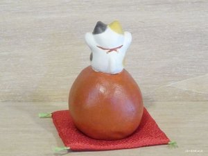 画像5: まる工房　陶猫　「赤福だるま」