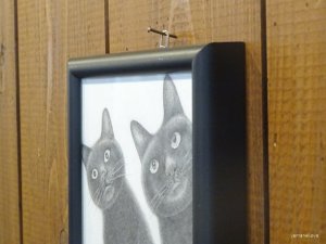 画像3: 東マユミ　額装鉛筆画　『黒猫』