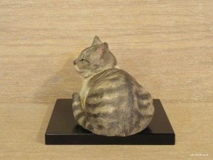 画像4: 小澤康麿　陶猫　『てびねり猫』サバトラ