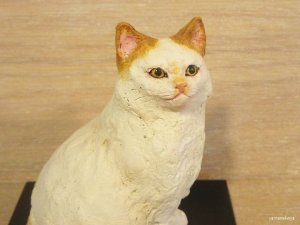 画像2: 小澤康麿　陶猫　『てびねり猫』白茶
