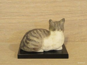 画像5: 小澤康麿　陶猫　『てびねり猫』サバトラ