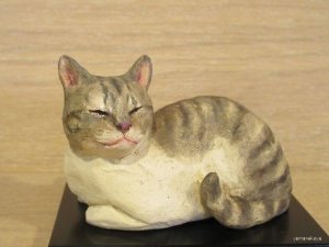 画像2: 小澤康麿　陶猫　『てびねり猫』サバトラ