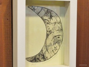 画像2: キムラトモミ　額装銅版画　『Crescent moon』