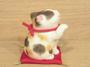 画像3: まる工房　陶猫　「吉兆招き猫」ミケ