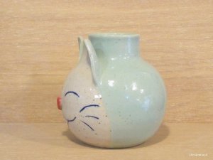 画像3: ぶどう工房　「緑猫花器」