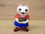 河辺花衣　『Smiling Cat』ふぐ　白猫