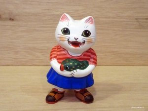 画像1: 河辺花衣　『Smiling Cat』ふぐ　白猫