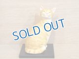 小澤創磨　陶猫　『見返り猫（小）』茶トラ