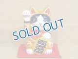 河辺花衣　「招き猫貯金箱　4寸」金（ヘビ）