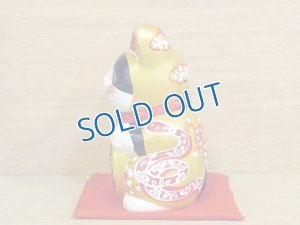画像4: 河辺花衣　「招き猫貯金箱　4寸」金（ヘビ）