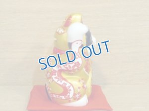 画像3: 河辺花衣　「招き猫貯金箱　4寸」金（ヘビ）
