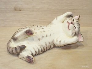 画像1: 小澤康麿　陶猫　『寝子』