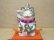 画像1: 河辺花衣　『仲良し親子招き猫』白キジ (1)