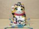 河辺花衣　『仲良し親子招き猫』ミケ