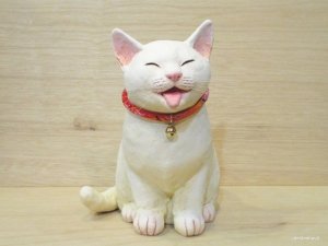 画像1: 小澤創磨　陶猫　『こねこ　白』