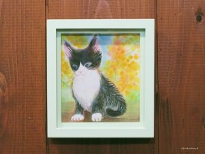 画像1: キムラトモミ　水彩画　『ミモザのあるお庭』