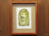 桐山暁　額装銅版画　『いのち』