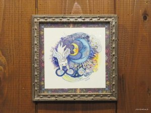 画像1: キムラトモミ　ペン画・水彩　『天使の月夜』