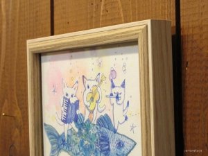 画像3: キムラトモミ　ペン画・水彩　『仔猫の楽団』