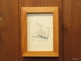 桐山暁　額装銅版画　『Seawind』
