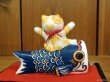 画像3: 河辺花衣　「元気いっぱい　金猫太郎と鯉のぼり（茶白）」