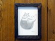 画像1: 東マユミ　額装鉛筆画　『飛ぶ猫』