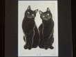 画像2: 東マユミ　額装銅版画　『黒猫』