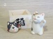 画像3: まる工房　陶猫　「福増猫（左手挙げ）」犬面