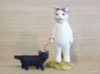 画像1: 小澤康麿　陶猫　「お散歩猫」ぶち