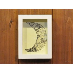 画像: キムラトモミ　額装銅版画　『Crescent moon』