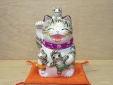 画像: 河辺花衣　『仲良し親子招き猫』白キジ
