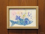 画像: キムラトモミ　ペン画・水彩　『仔猫の楽団』
