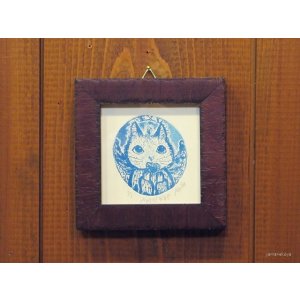 画像: 桐山暁　額装銅版画　『Angel Blue』
