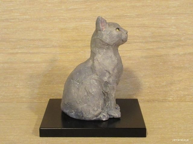 画像3: 小澤康麿　陶猫　『てびねり猫』グレー