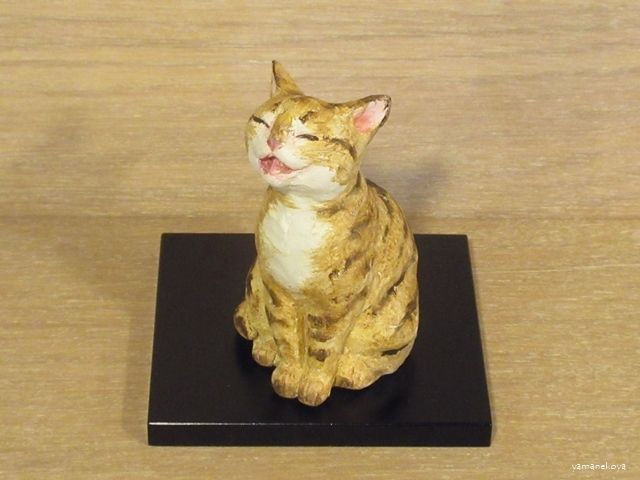 画像2: 小澤康麿　陶猫　『てびねり猫』キジトラ