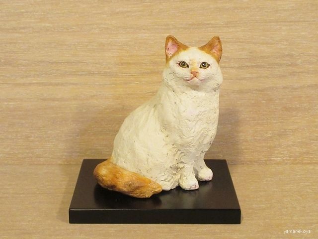 画像1: 小澤康麿　陶猫　『てびねり猫』白茶