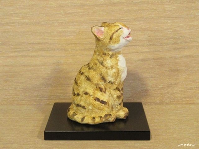 画像3: 小澤康麿　陶猫　『てびねり猫』キジトラ