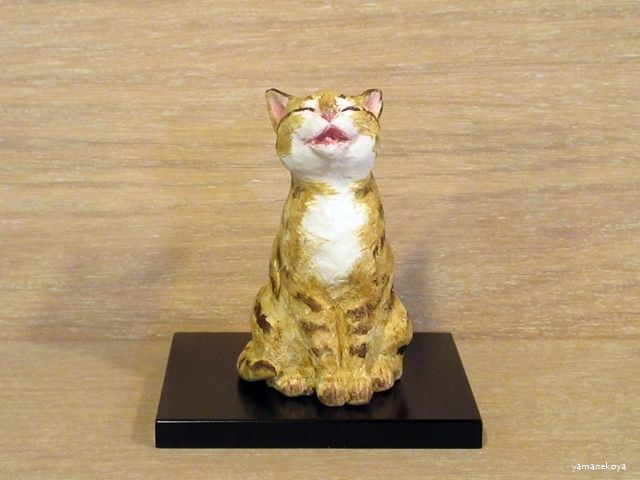 画像1: 小澤康麿　陶猫　『てびねり猫』キジトラ