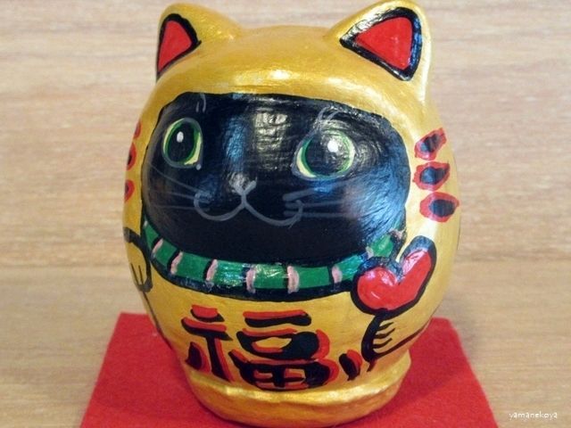 画像2: 河辺花衣　『猫福郎だるま 中』金