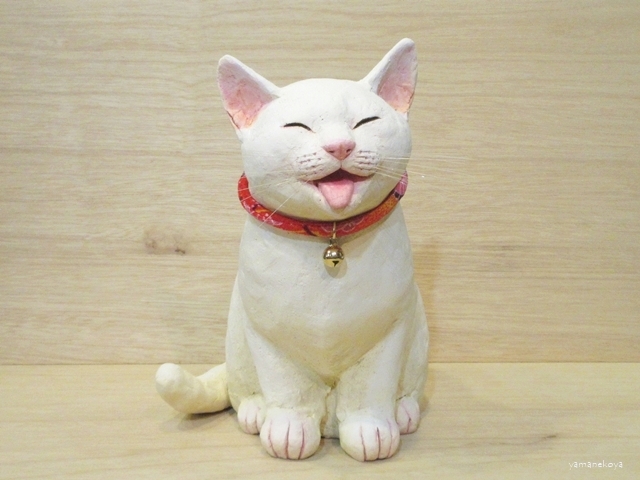 画像1: 小澤創磨　陶猫　『こねこ　白』