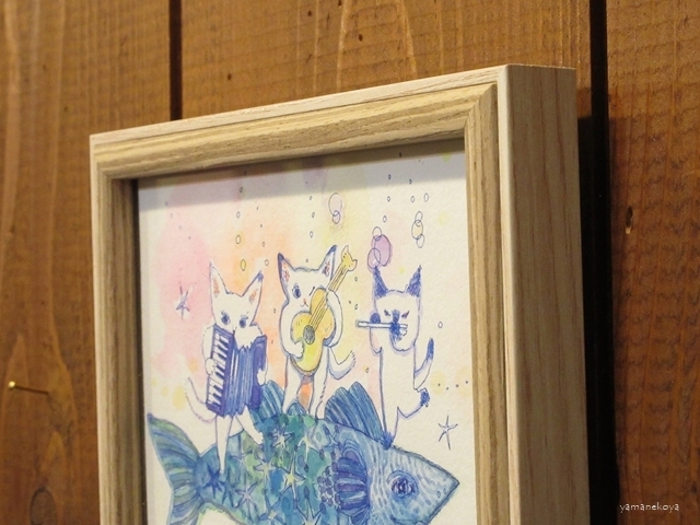 画像3: キムラトモミ　ペン画・水彩　『仔猫の楽団』